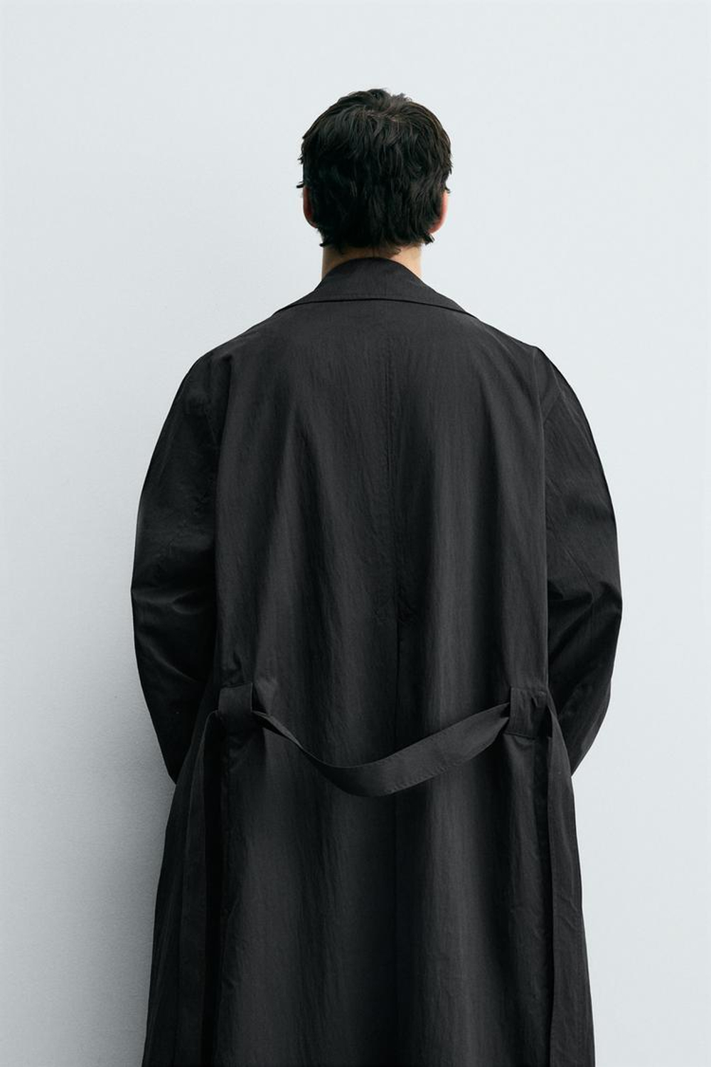 ZARA ТРЕНЧ OVERSIZE, ЧЕРНЫЙ