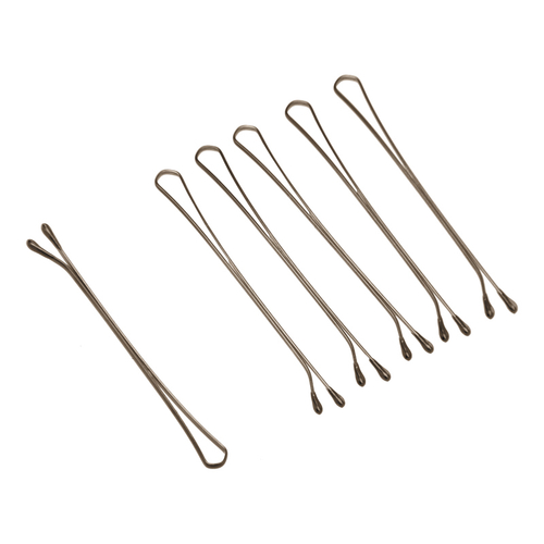 DEWAL Невидимки 40 мм прямые, серебристые (1шт)