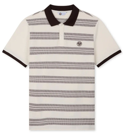 Теннисное поло Roland Garros Heritage Tristan Shirt - ecru/chocolate