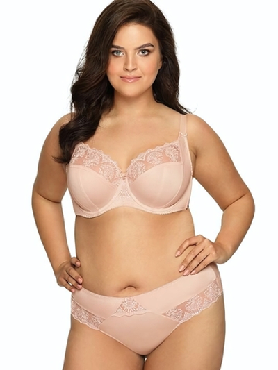 Бюстгальтер на косточках с нежными кружевными элементами (Размер: 75I) (Цвет: телесный)