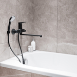 Смеситель для ванны и раковины 35k MIXLINE ML14-02BL ЧЕРНЫЙ