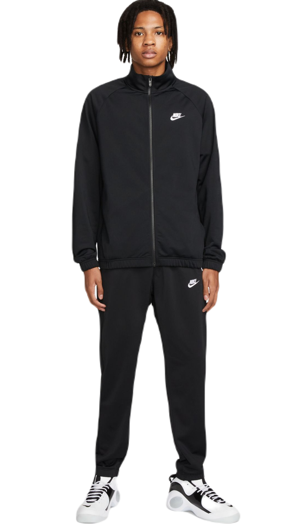 Мужской теннисный костюм Nike Club Sportswear Sport Casual Track Suit - black/white