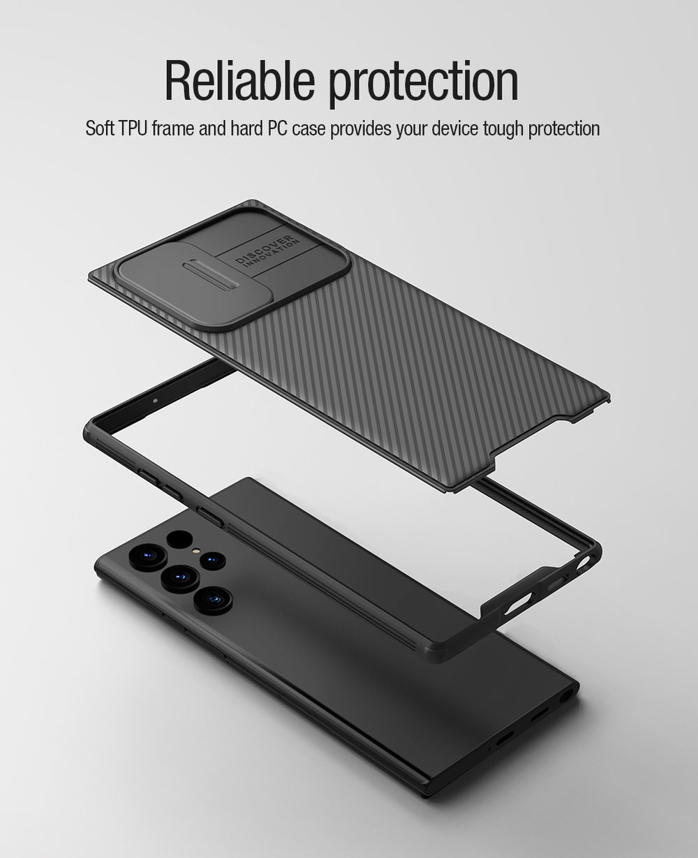 Чехол от Nillkin c поддержкой магнитной беспроводной зарядки для Samsung Galaxy S22 Ultra, серия CamShield Pro Magnetic Case