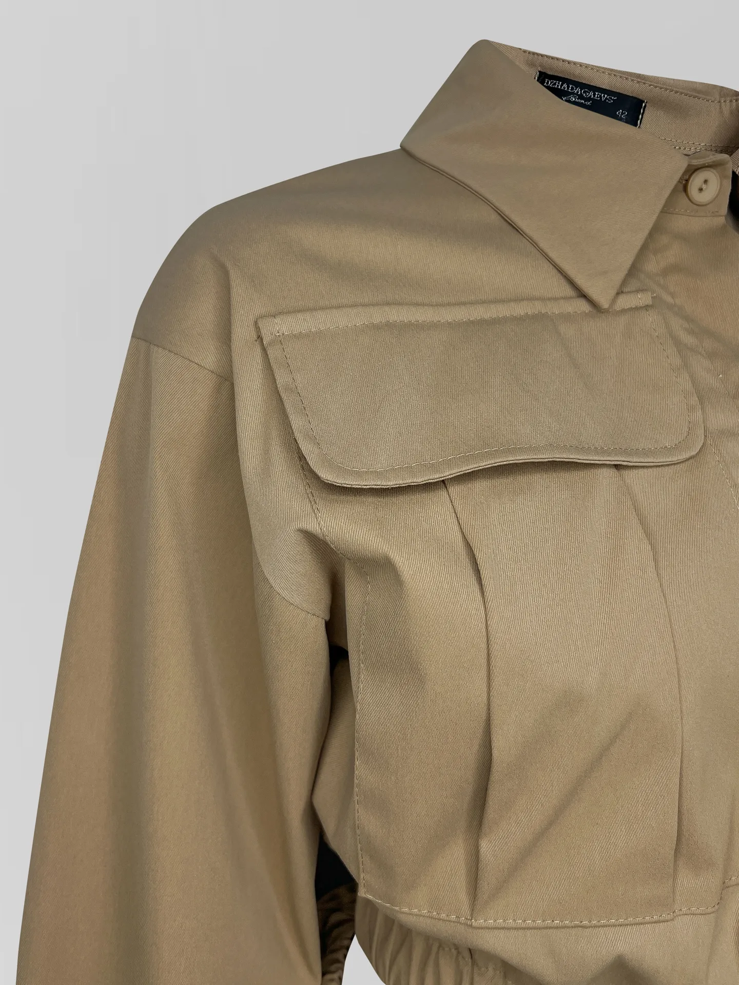 Костюм DZHADAGAEVS 0802 из укороченной рубашки и юбки-баллон