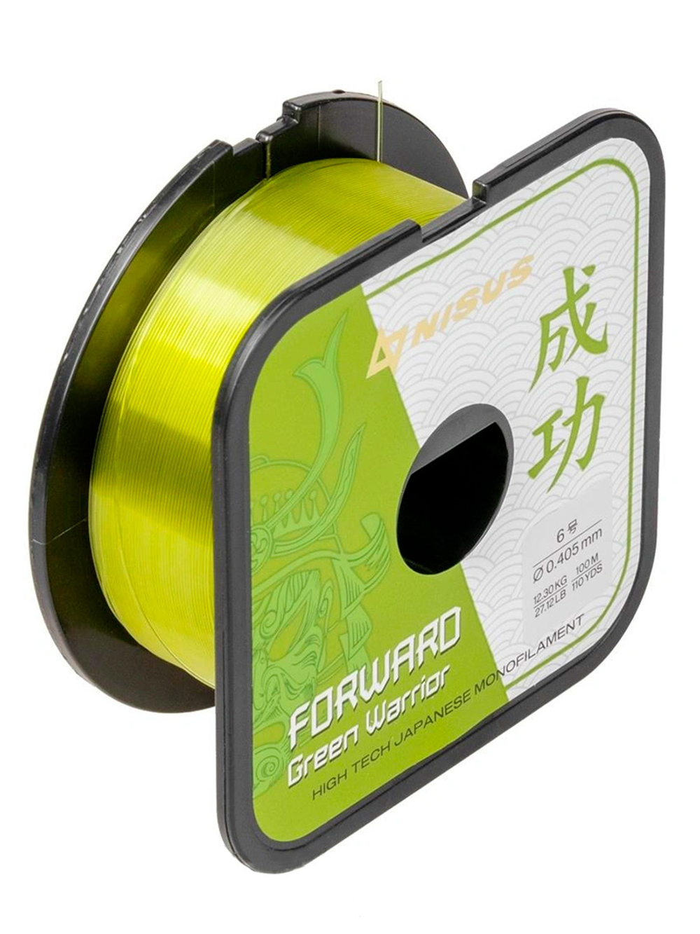 Леска для рыбалки Nisus FORWARD Green Warrior Nylon 0,309mm/100m (N-FGW-0309-100)
