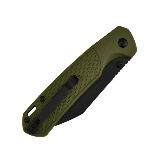 Нож CJRB CJ1945-BGN Pyrite-Light - нож складной, зеленая нейлоновая рукоять, черный клинок, сталь AR-RPM9