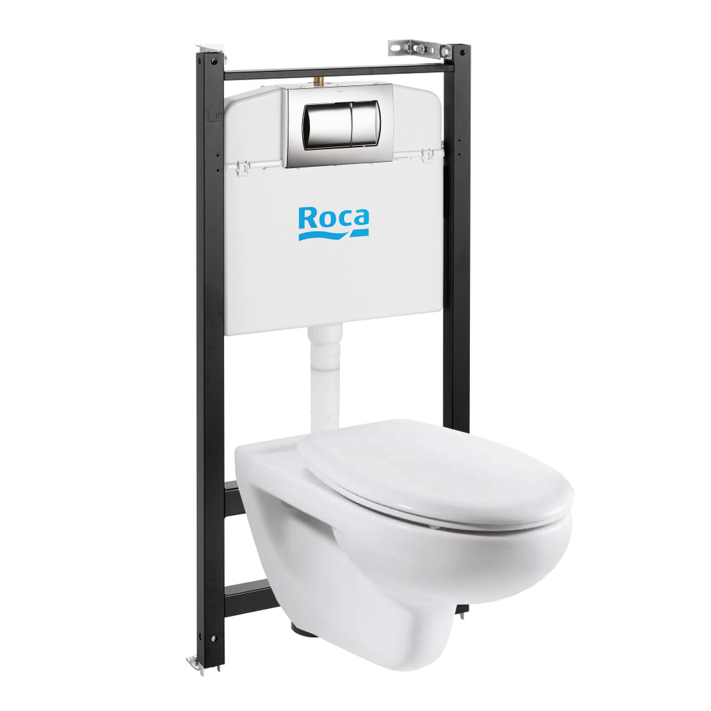 ПЭК Roca Victoria 893100000 подвесная чаша + инсталляция + сиденье + панель смыва