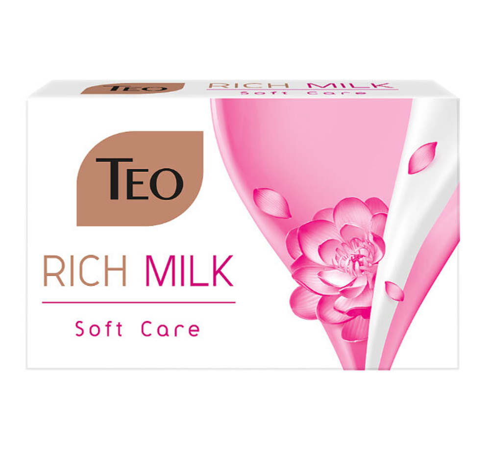 Мыло твёрдое Teo Rich Milk Soft Care 90г.