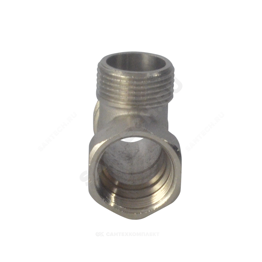 Тройник латунь никель Ду 20 (3/4") НР/НР/ВР SantechSystems