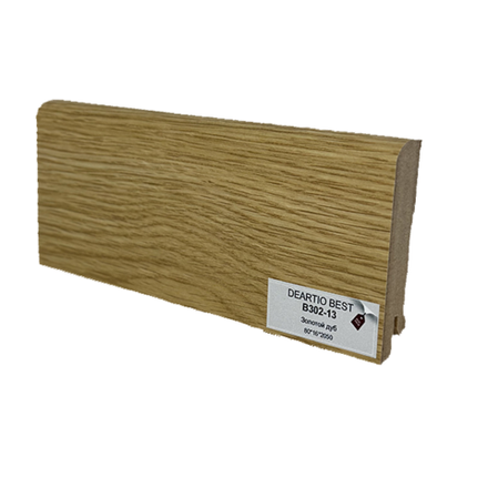 Плинтус напольный дуб золотой МДФ B302-13 Deartio / Ликорн 80x16x2050 мм