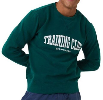 Мужская теннисная кофта Björn Borg Stockholm Crew - зеленый