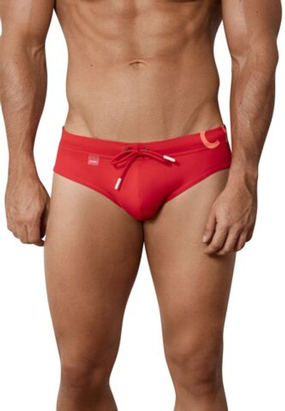 Красные мужские плавки-брифы Malibu Swimsuit Brief (Размер: L) (Цвет: красный)