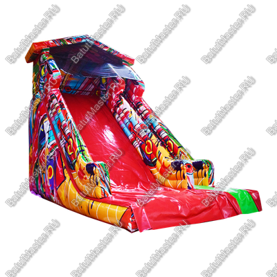 Надувная горка "Граффити", 8*4*7 м