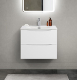 Тумба с раковиной подвесная BelBagno MARINO-CER-MINI-600-2C-SO-BL-P Bianco Lucido, раковина белая BB-8099-3-60