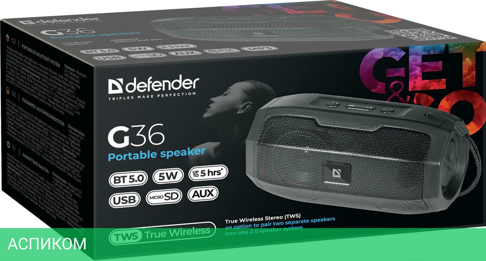 Беспроводная колонка Defender G36 (65036)