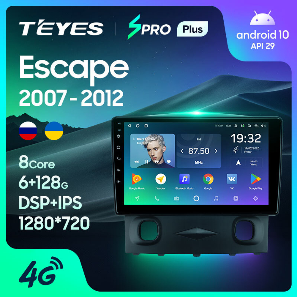 Teyes SPRO Plus 9"для Ford Escape 1 2007-2012