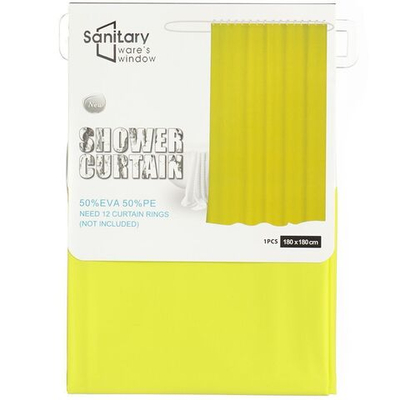 Штора для ванн 180х180 см, ПЭ, зел, Y3-572