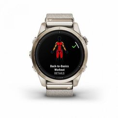 Garmin Epix Pro Gen 2 Sapphire 42 мм — золотистые часы с нейлоновым ремешком