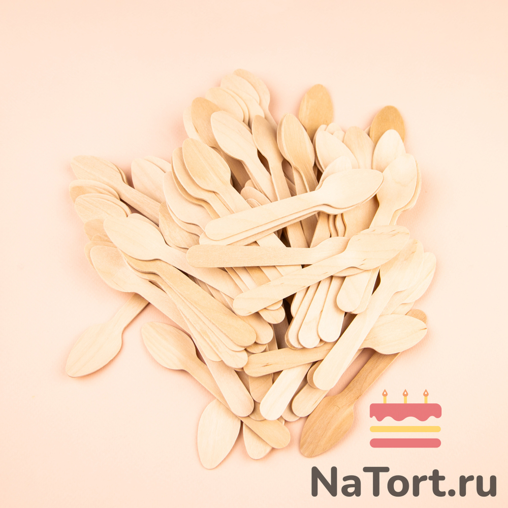 Ложечки деревянные 11 см (100 шт)