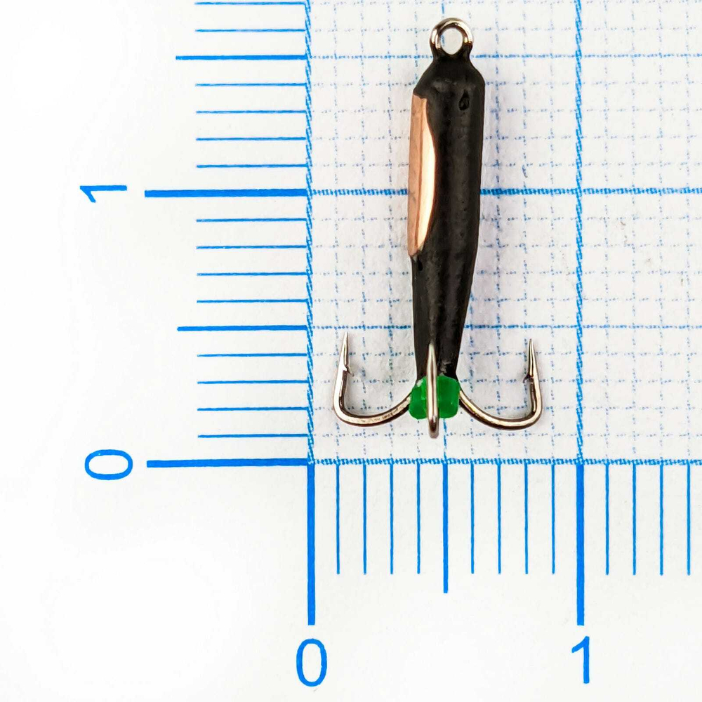 Мормышка Владимирская 524 "Чертик удлиненный с ушком", 2.5мм, 0.8гр (10шт/уп)