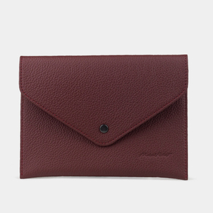 Конверт для хранения из кожи теленка, бордового цвета