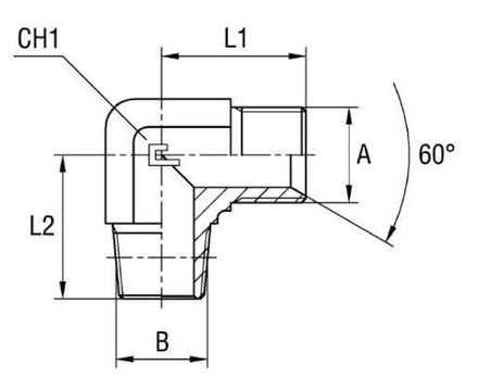 Штуцер FC90 BSP 3/4" BSPT 3/4" CAST