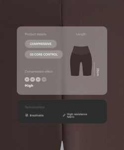 OYSHO Легинсы-велосипедки Compressive с высокой посадкой 25 см, красно-коричневый