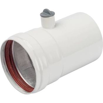 STOUT Элемент дымохода Ø80 труба 125 мм п/м с ревизионным патрубком.