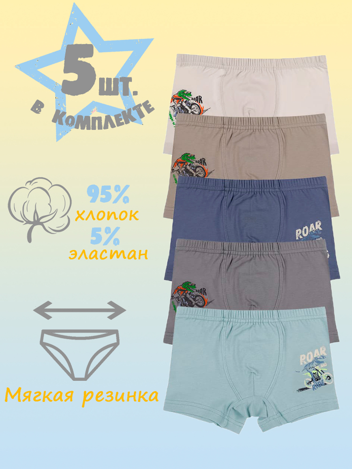 Боксеры для мальчика (5 штук в упаковке)