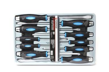 Набор отверток силовых магнитных ''Profi''S2, 10пр. (PH:1х80,2х100,3х150,4х200мм, SL5.5х75,5.5х125,6.5х150,8х150,10х200,12х200мм)в лотке Forsage F-2108(New)