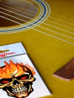 Стикер - Череп в огне