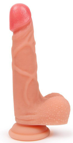 Телесный фаллоимитатор-реалистик на присоске (Цвет: телесный)