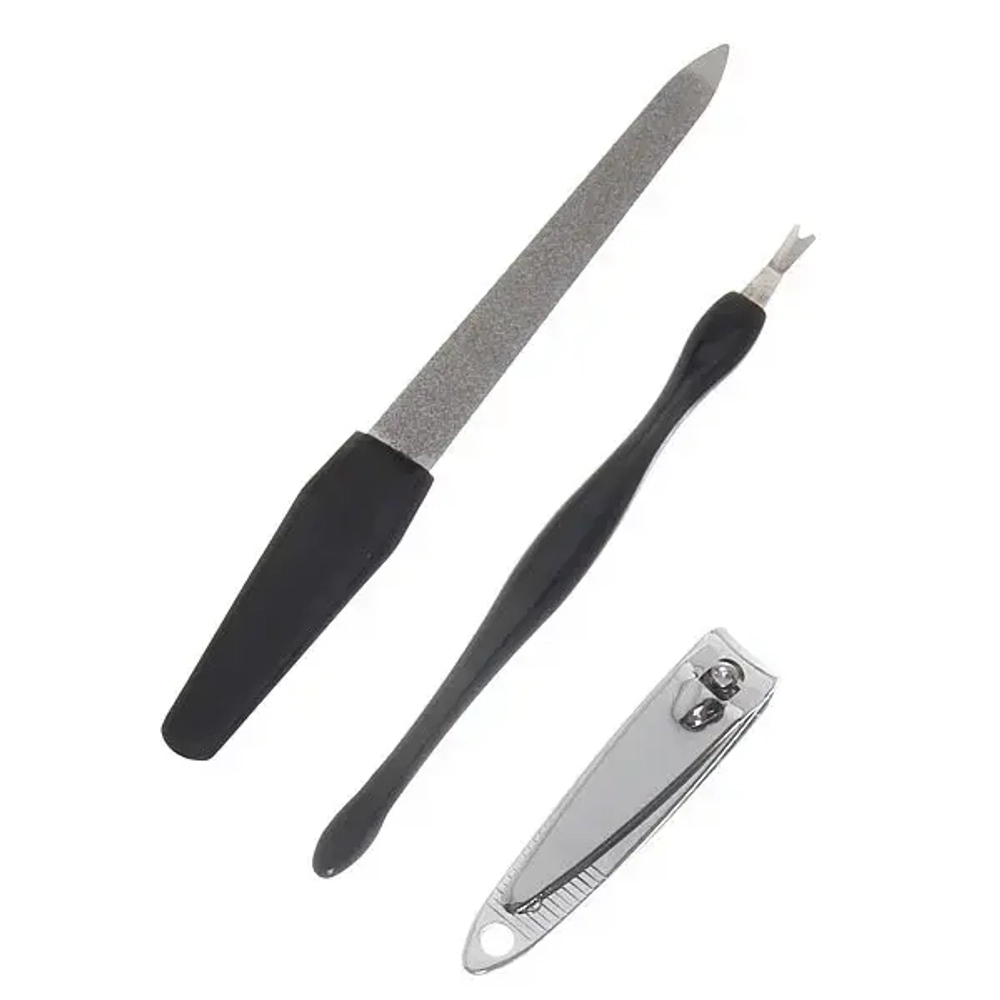 Маникюрный набор на блистере, 3 предмета «Ultramarine» (кусачки, триммер и пилка металлическая)✦