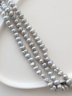 Жемчуг натуральный серый ~ 7мм