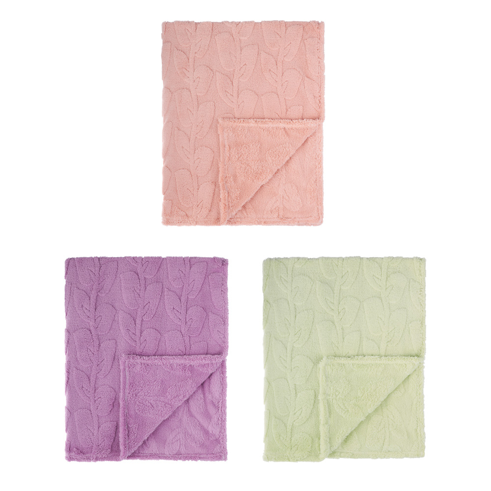 PROVANCE Ботаника Плед с узором 130х170см, 100% полиэстер, 3 цвета