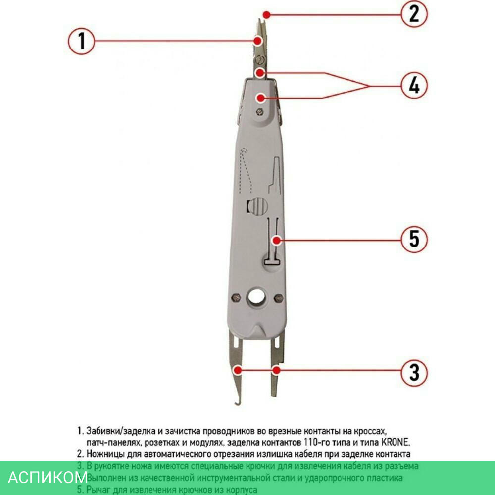 Инструмент для заделки кабеля Rexant HT-200R (12-4201)