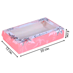 Коробка складная «Расцветай» розовая, 20 х 12 х 4 см