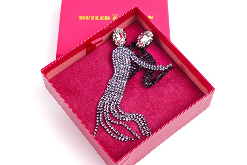 Брошь в виде танцующей пары в стиле ар-деко