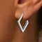 Серьги-пусеты Преломление ювелирные из серебра 925 пробы, фото 1