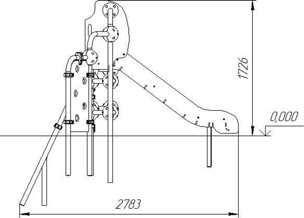 Детский уличный спортивно-игровой комплекс серия "Сфера" Romana 057.08.00