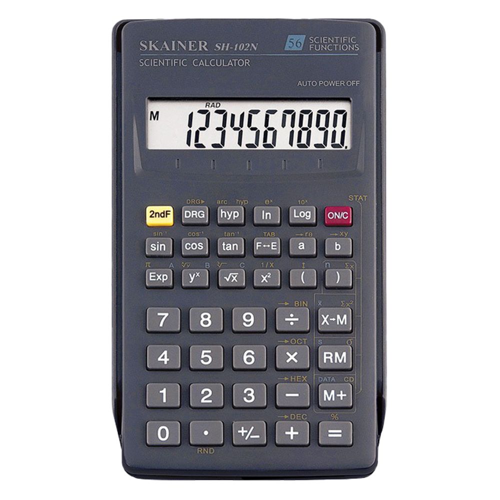 Калькулятор инженерный SKAINER 10 Bit, 56 функций, LCD, чёрный Калькулятор инженерный SKAINER 10 Bit, 56 функций, LCD, чёрный