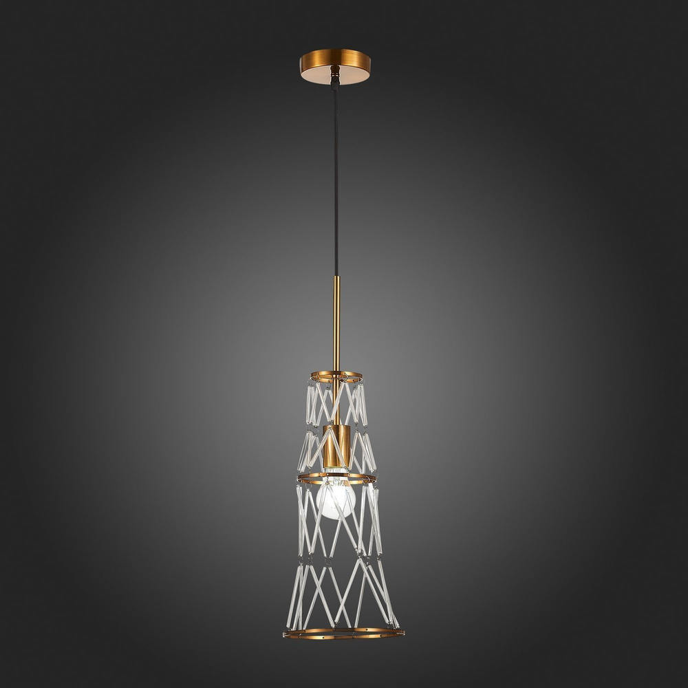 SL1016.203.01 Светильник подвесной ST-Luce Золотистый/Золотистый, Прозрачный E27 1*60W NARRIO