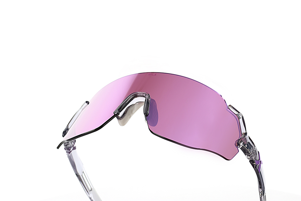Спортивные очки с диоптриями HILX Savage (L) Shiny Crystal Grey Purple / Purple Lens