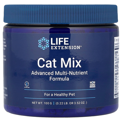 Life Extension, Cat Mix, усовершенствованное универсальное средство для котов с питательными веществами, 100 г (3,52 унции)
