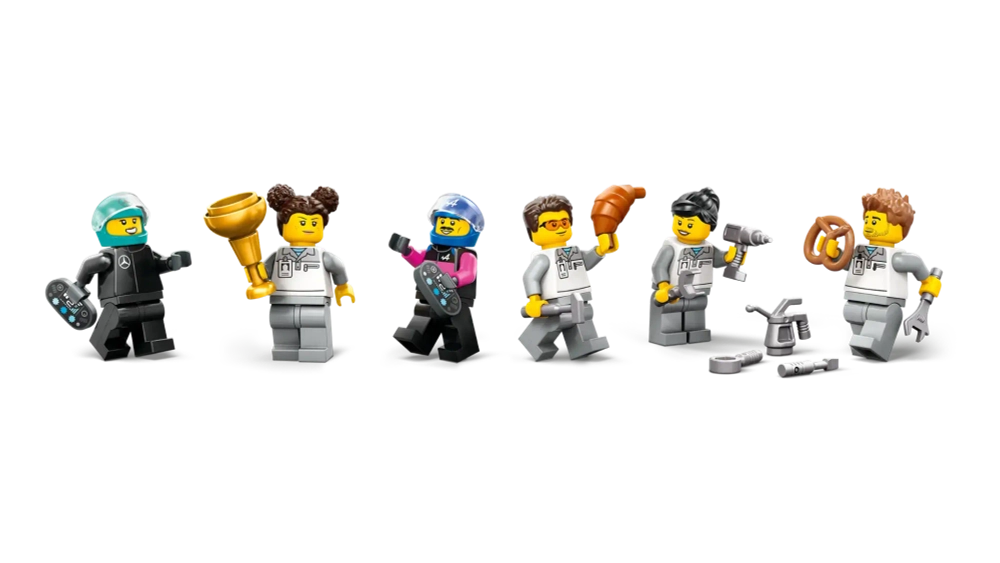 Конструктор LEGO City 60444 Гараж F1 для Mercedes-AMG и Alpine