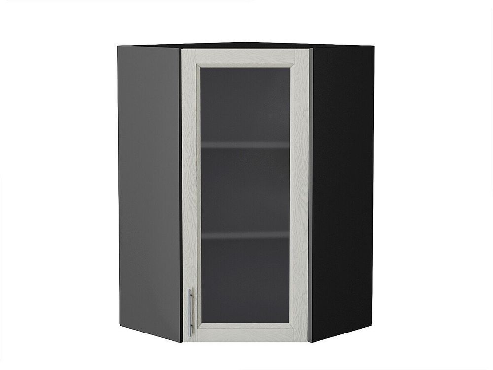 Шкаф верхний угловой остекленный Сканди