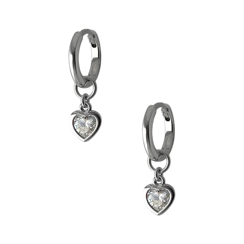 Серьги Трепещущее Сердце – Белые