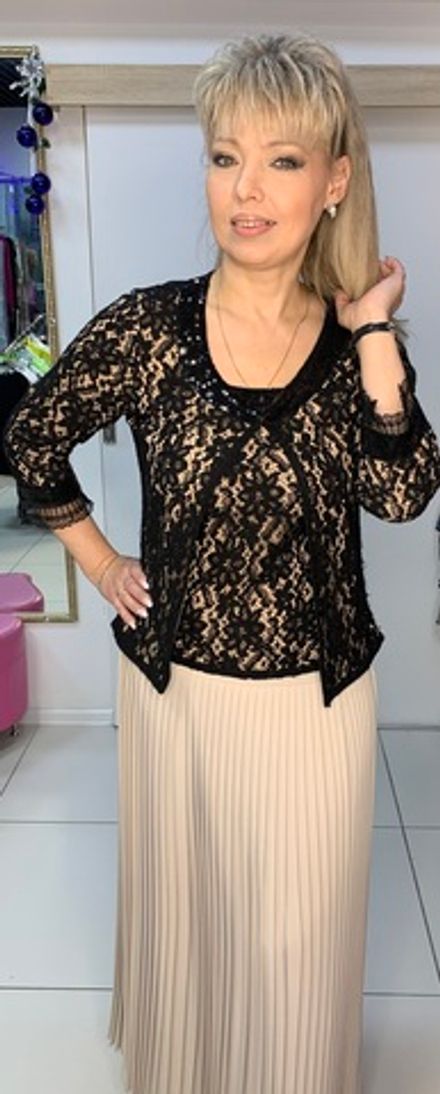 Двойка гипюровая (жакет и топ)