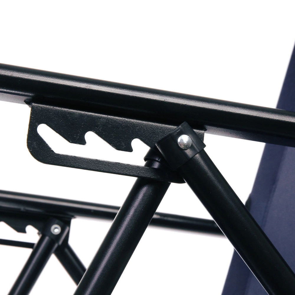 Кресло складное с подлокотниками TFS1608, 54*68*95 см, 3 положения, темно-синий.