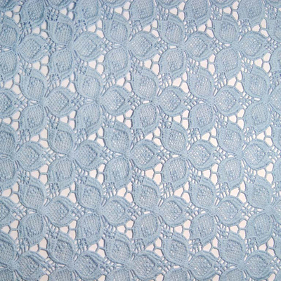 Кружевное полотно 100% хлопок, 120 см, голубой